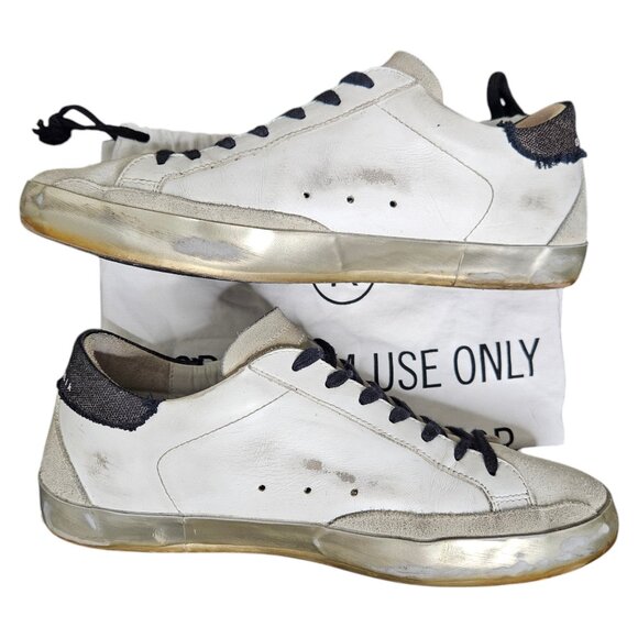 Golden Goose Superstar White Chestnut Brown Star Leather Suede Lace Up Sneaker - Picture 5 of 14